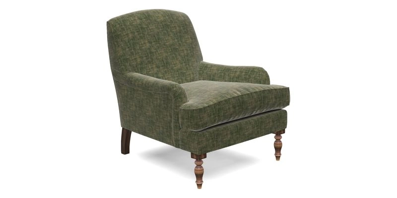 Lyndhurst Chair in V&A Threads of India Opulent-Velvets Lahore Dynasty Slate