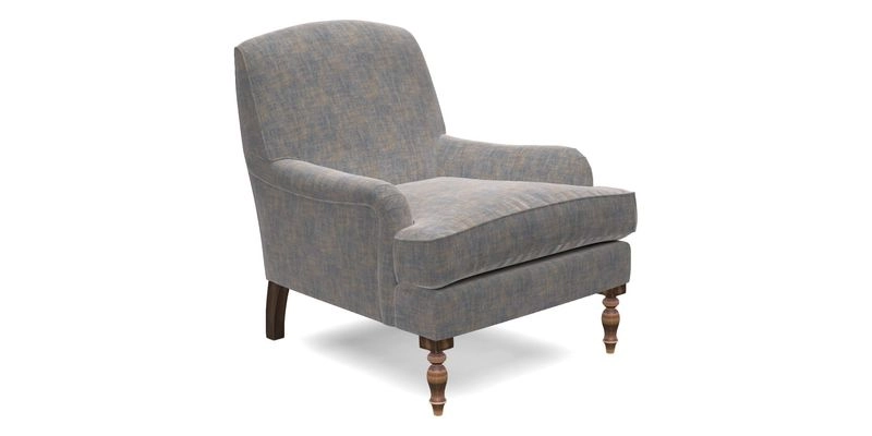 Lyndhurst Chair in V&A Threads of India Opulent-Velvets Lahore Dynasty Slate