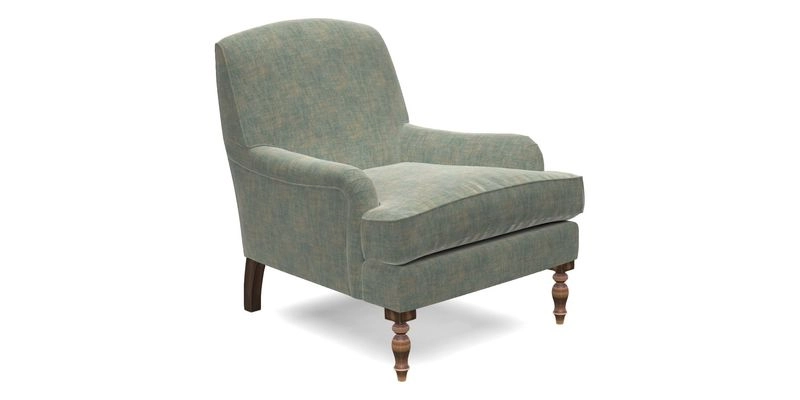 Lyndhurst Chair in V&A Threads of India Opulent-Velvets Lahore Dynasty Slate