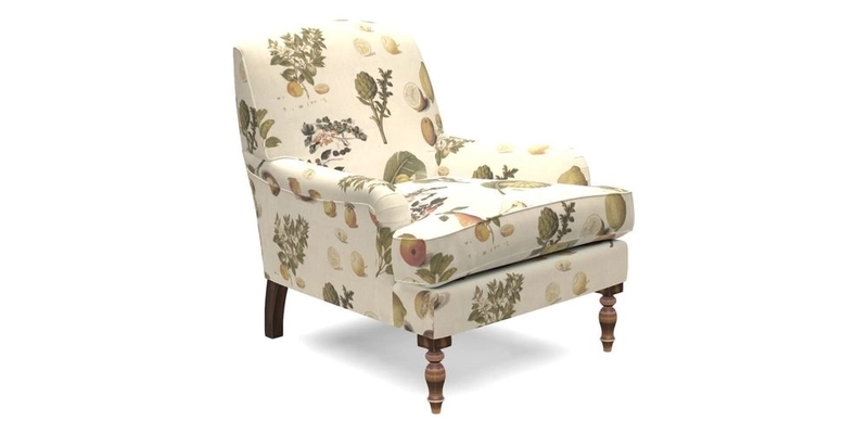 Lyndhurst Chair in V&A Threads of India Opulent-Velvets Lahore Dynasty Slate