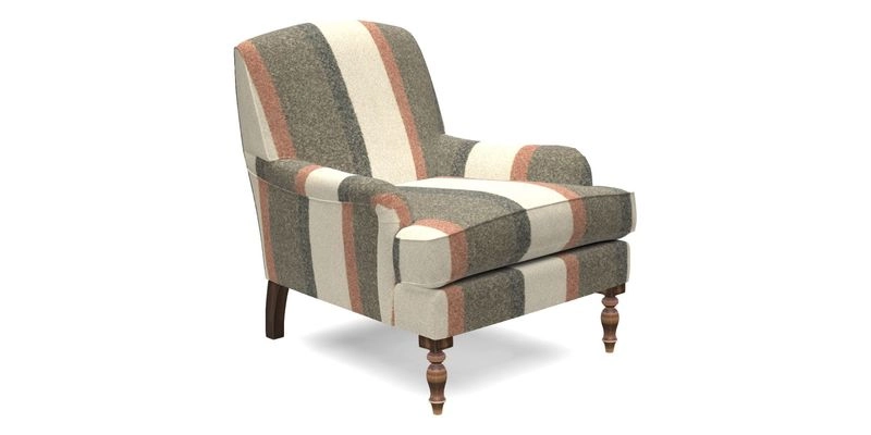 Lyndhurst Chair in V&A Threads of India Opulent-Velvets Lahore Dynasty Slate