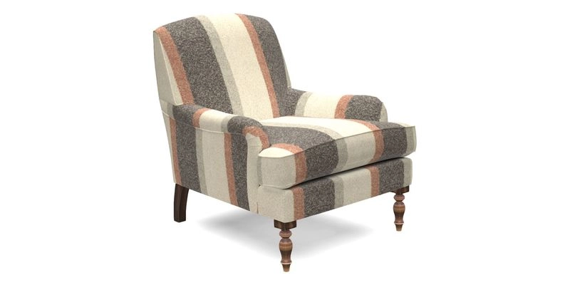 Lyndhurst Chair in V&A Threads of India Opulent-Velvets Lahore Dynasty Slate