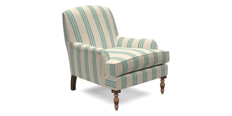 Lyndhurst Chair in V&A Threads of India Opulent-Velvets Lahore Dynasty Slate