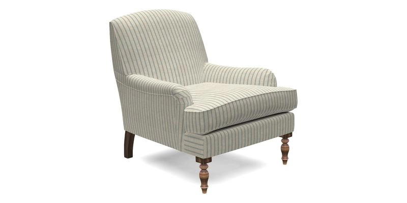 Lyndhurst Chair in V&A Threads of India Opulent-Velvets Lahore Dynasty Slate