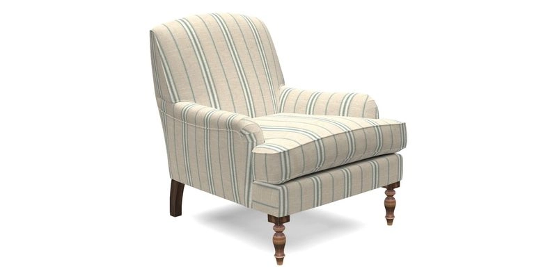 Lyndhurst Chair in V&A Threads of India Opulent-Velvets Lahore Dynasty Slate