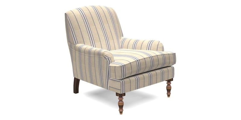 Lyndhurst Chair in V&A Threads of India Opulent-Velvets Lahore Dynasty Slate