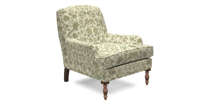 Lyndhurst Chair in V&A Threads of India Opulent-Velvets Lahore Dynasty Slate