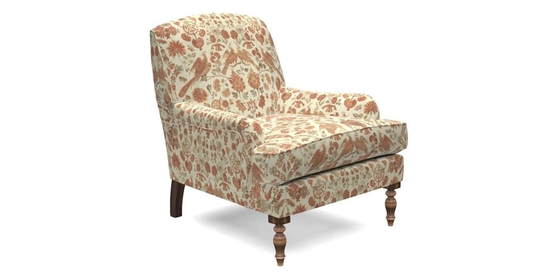 Lyndhurst Chair in V&A Threads of India Opulent-Velvets Lahore Dynasty Slate