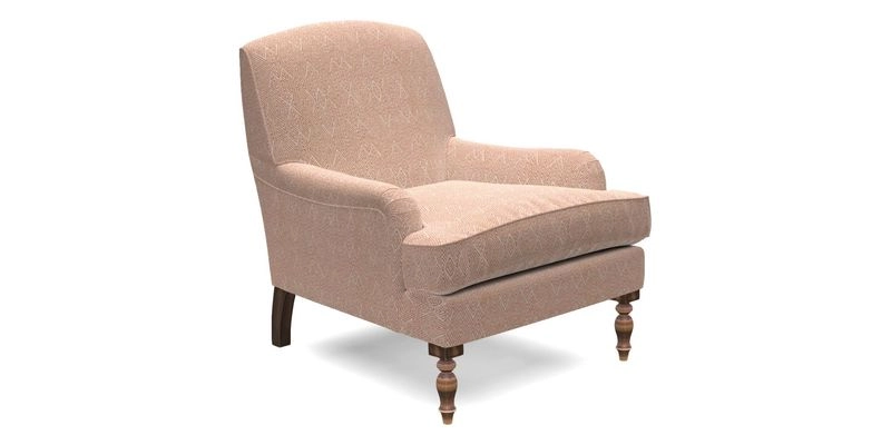 Lyndhurst Chair in V&A Threads of India Opulent-Velvets Lahore Dynasty Slate