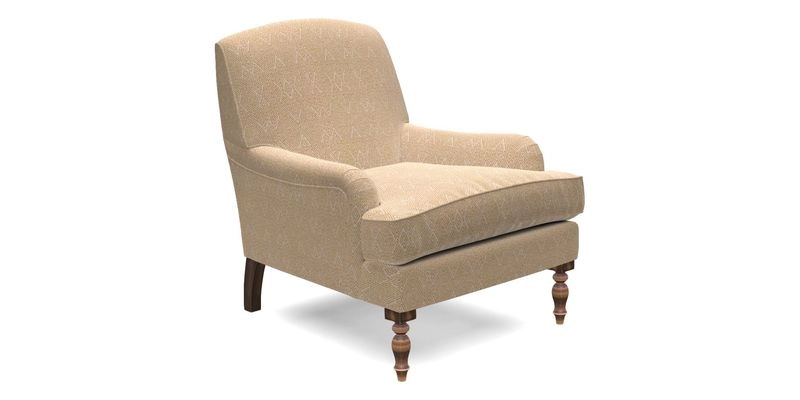 Lyndhurst Chair in V&A Threads of India Opulent-Velvets Lahore Dynasty Slate