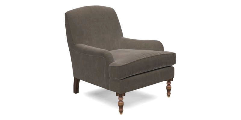 Lyndhurst Chair in V&A Threads of India Opulent-Velvets Lahore Dynasty Slate