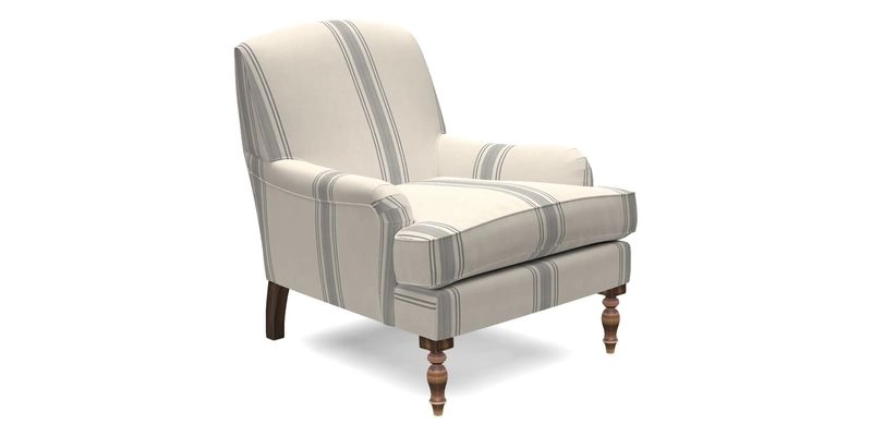 Lyndhurst Chair in V&A Threads of India Opulent-Velvets Lahore Dynasty Slate