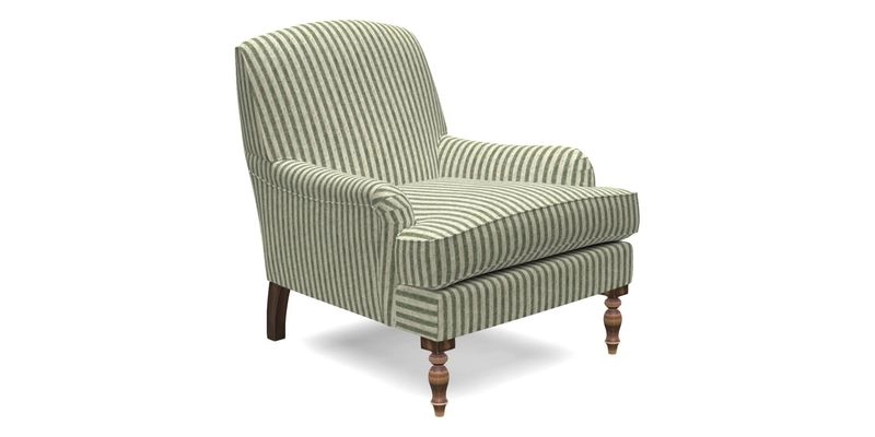 Lyndhurst Chair in V&A Threads of India Opulent-Velvets Lahore Dynasty Slate