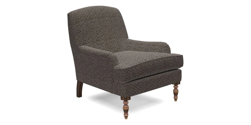 Lyndhurst Chair in V&A Threads of India Opulent-Velvets Lahore Dynasty Slate