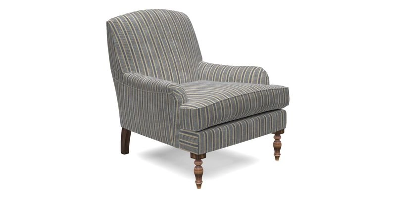 Lyndhurst Chair in V&A Threads of India Opulent-Velvets Lahore Dynasty Slate