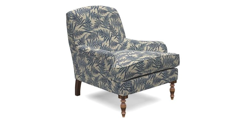 Lyndhurst Chair in V&A Threads of India Opulent-Velvets Lahore Dynasty Slate