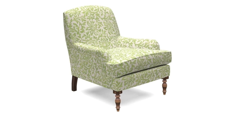 Lyndhurst Chair in V&A Threads of India Opulent-Velvets Lahore Dynasty Slate