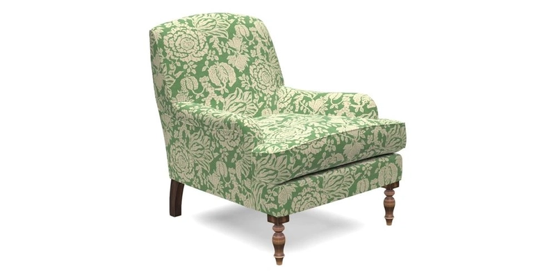 Lyndhurst Chair in V&A Threads of India Opulent-Velvets Lahore Dynasty Slate