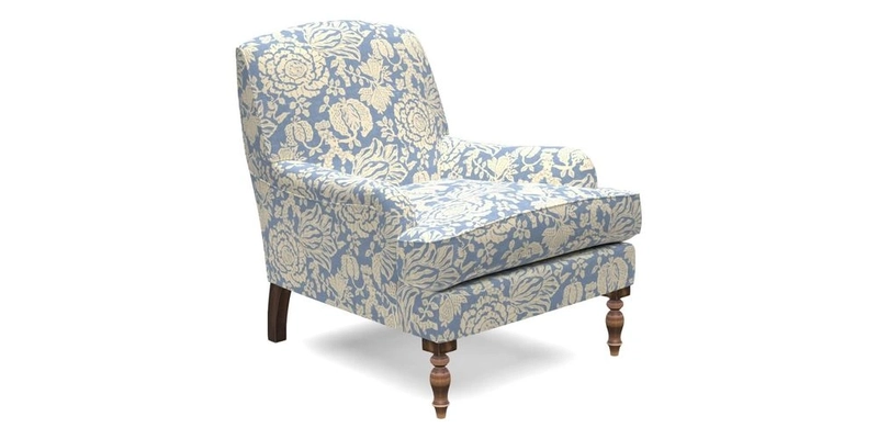 Lyndhurst Chair in V&A Threads of India Opulent-Velvets Lahore Dynasty Slate