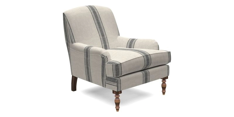 Lyndhurst Chair in V&A Threads of India Opulent-Velvets Lahore Dynasty Slate