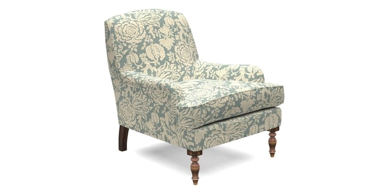 Lyndhurst Chair in V&A Threads of India Opulent-Velvets Lahore Dynasty Slate