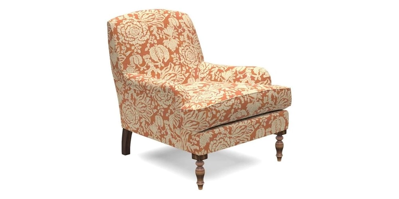 Lyndhurst Chair in V&A Threads of India Opulent-Velvets Lahore Dynasty Slate