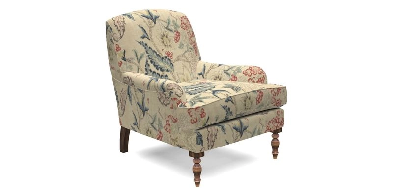 Lyndhurst Chair in V&A Threads of India Opulent-Velvets Lahore Dynasty Slate