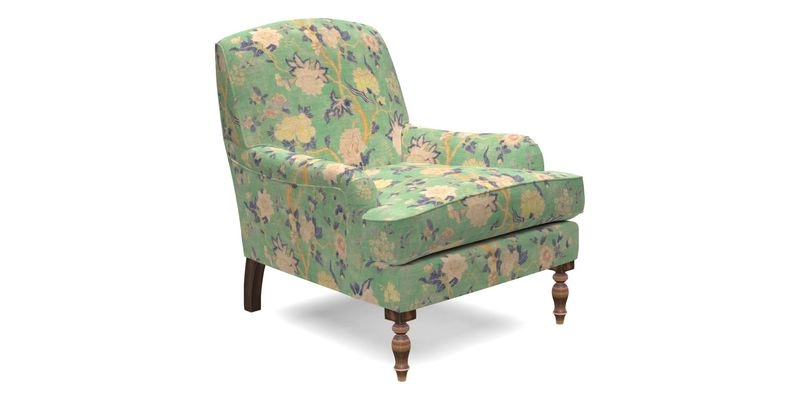 Lyndhurst Chair in V&A Threads of India Opulent-Velvets Lahore Dynasty Slate