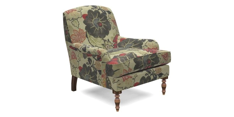 Lyndhurst Chair in V&A Threads of India Opulent-Velvets Lahore Dynasty Slate