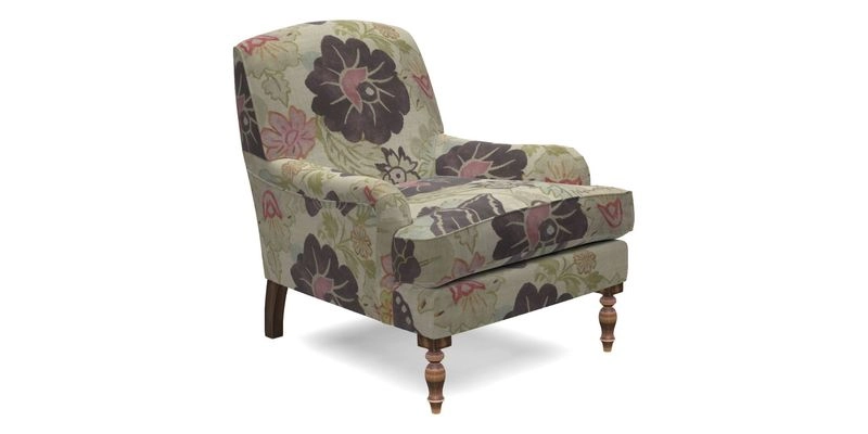 Lyndhurst Chair in V&A Threads of India Opulent-Velvets Lahore Dynasty Slate