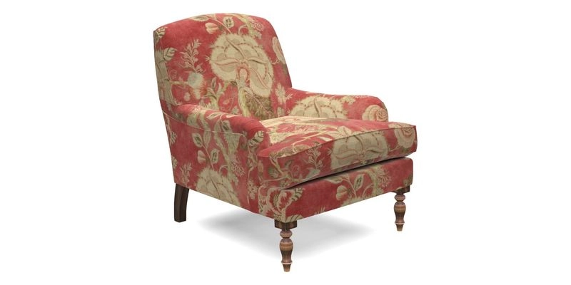 Lyndhurst Chair in V&A Threads of India Opulent-Velvets Lahore Dynasty Slate