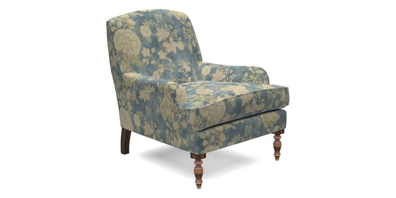 Lyndhurst Chair in V&A Threads of India Opulent-Velvets Lahore Dynasty Slate