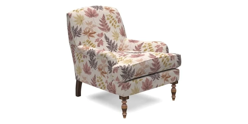 Lyndhurst Chair in V&A Threads of India Opulent-Velvets Lahore Dynasty Slate