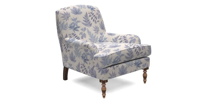 Lyndhurst Chair in V&A Threads of India Opulent-Velvets Lahore Dynasty Slate