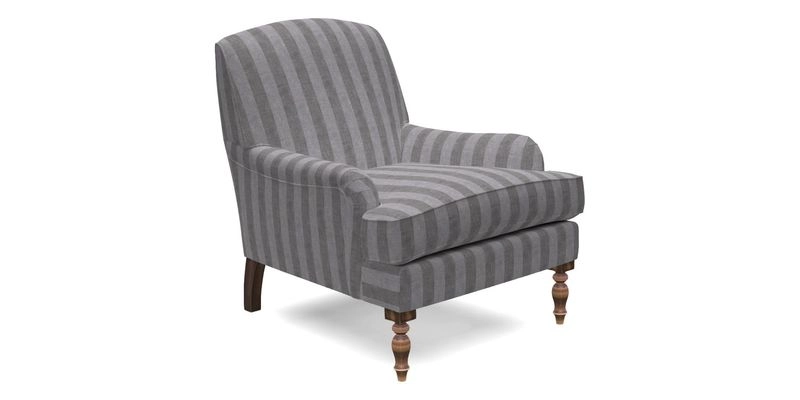 Lyndhurst Chair in V&A Threads of India Opulent-Velvets Lahore Dynasty Slate