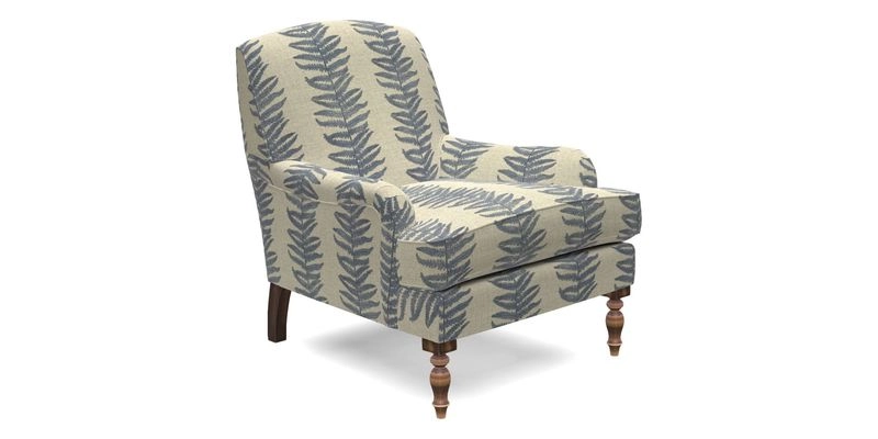 Lyndhurst Chair in V&A Threads of India Opulent-Velvets Lahore Dynasty Slate