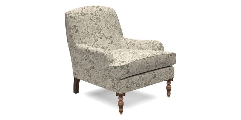 Lyndhurst Chair in V&A Threads of India Opulent-Velvets Lahore Dynasty Slate