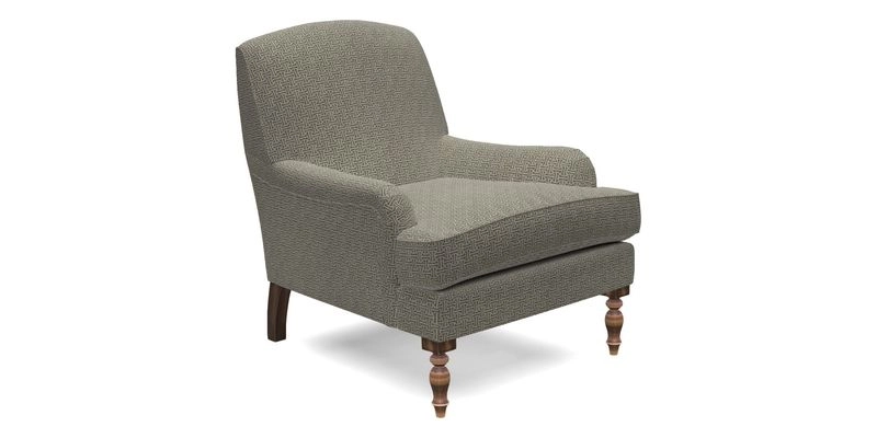 Lyndhurst Chair in V&A Threads of India Opulent-Velvets Lahore Dynasty Slate