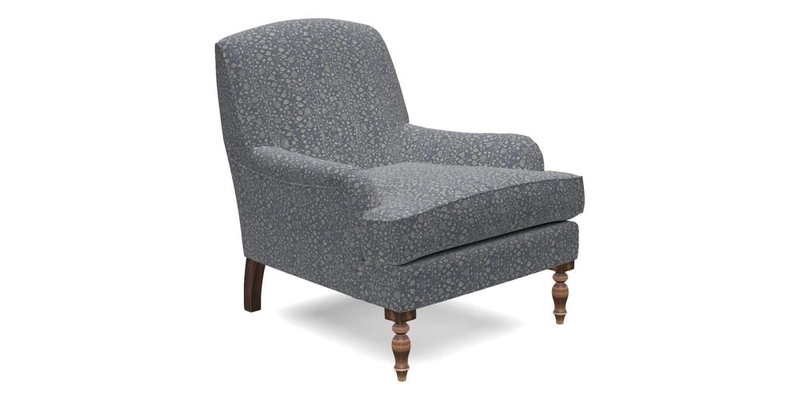 Lyndhurst Chair in V&A Threads of India Opulent-Velvets Lahore Dynasty Slate