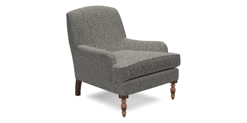 Lyndhurst Chair in V&A Threads of India Opulent-Velvets Lahore Dynasty Slate