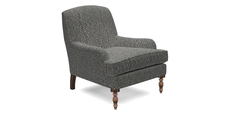 Lyndhurst Chair in V&A Threads of India Opulent-Velvets Lahore Dynasty Slate