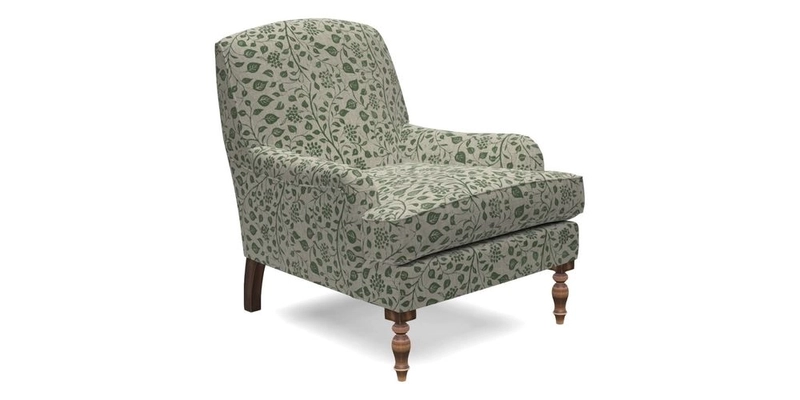 Lyndhurst Chair in V&A Threads of India Opulent-Velvets Lahore Dynasty Slate