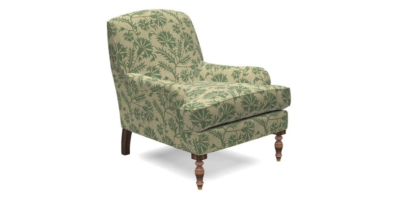 Lyndhurst Chair in V&A Threads of India Opulent-Velvets Lahore Dynasty Slate