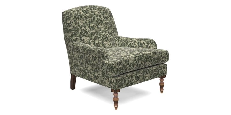 Lyndhurst Chair in V&A Threads of India Opulent-Velvets Lahore Dynasty Slate