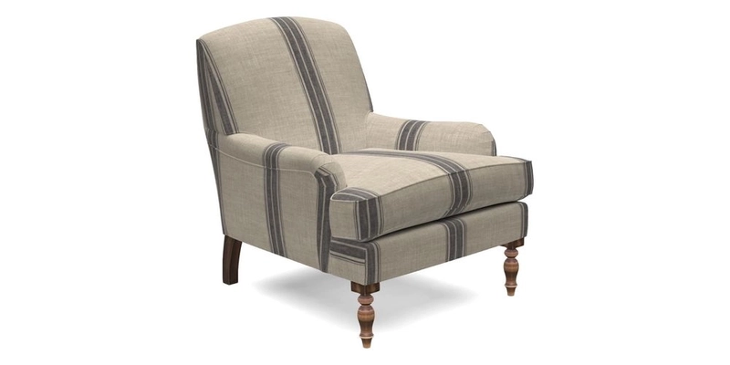 Lyndhurst Chair in V&A Threads of India Opulent-Velvets Lahore Dynasty Slate