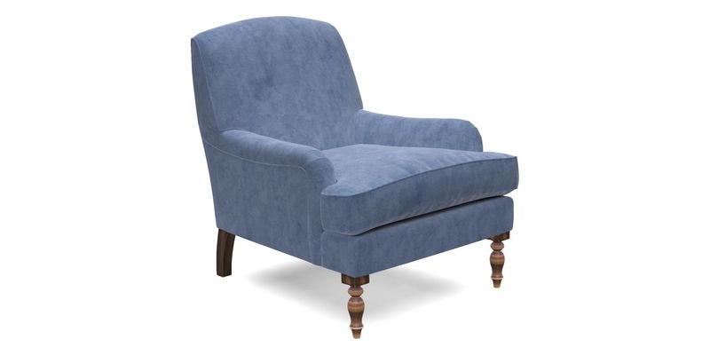 Lyndhurst Chair in V&A Threads of India Opulent-Velvets Lahore Dynasty Slate