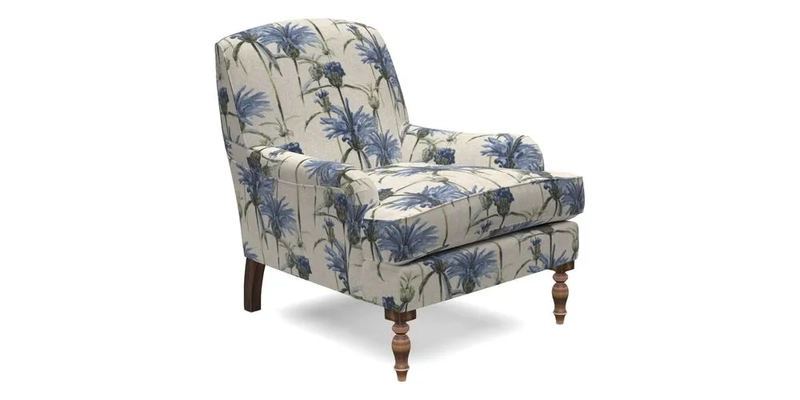 Lyndhurst Chair in V&A Threads of India Opulent-Velvets Lahore Dynasty Slate