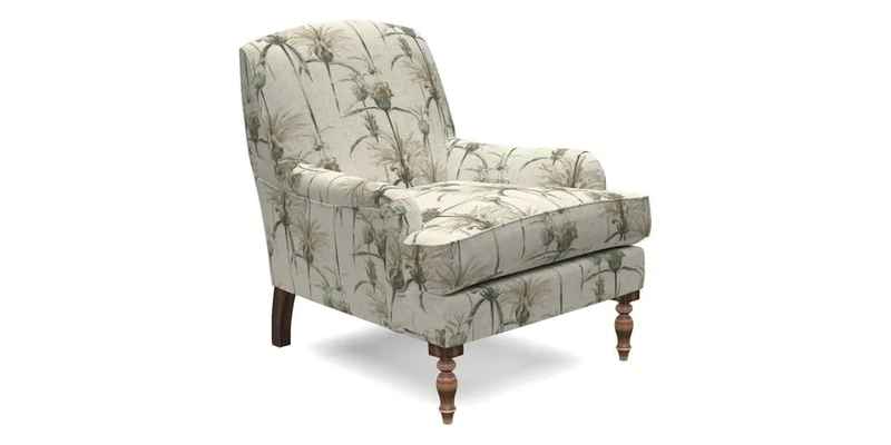 Lyndhurst Chair in V&A Threads of India Opulent-Velvets Lahore Dynasty Slate