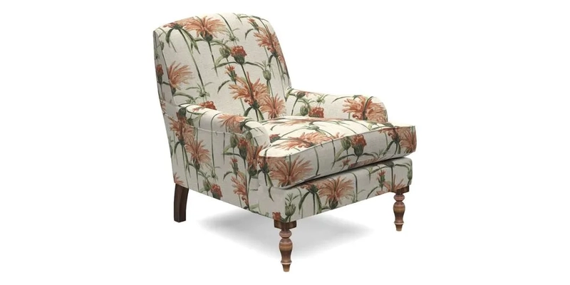 Lyndhurst Chair in V&A Threads of India Opulent-Velvets Lahore Dynasty Slate