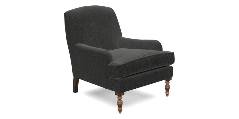 Lyndhurst Chair in V&A Threads of India Opulent-Velvets Lahore Dynasty Slate